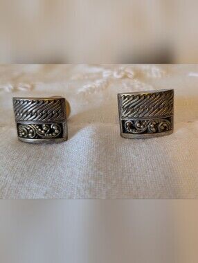 Artisan Pewter Clip On Earrings Handcrafted In Indonesia